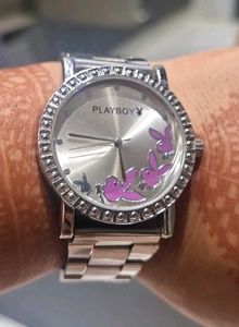 Playboy Silver Watch (Working Condition)
