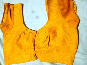 Elegant Yellow Saree Blouse