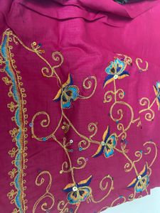 Embroidered Kurta Set Material with Dupatta