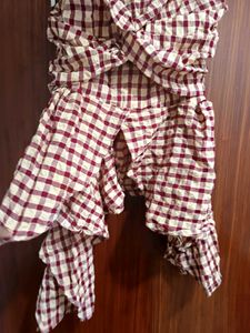 checkered y2k top
