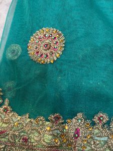 Party Wear Net Saree With Blouse