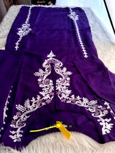 Beautiful Purple Embroidered Kurta Set