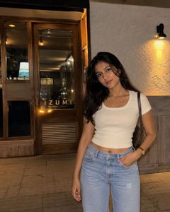 Max Ribbed Cream Cropped Tee