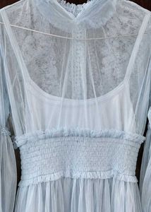 Elegant Light Blue Maxi Dress