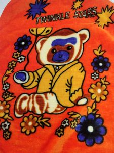 Twinkle Stars Baby Blanket orange colour
