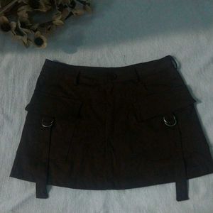 Stylish Cargo Skirt with D-Ring Detail