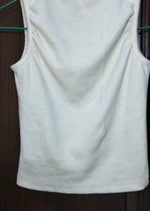 White Butterfly Graphic Tank Top