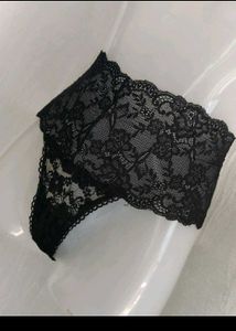 honeydew Black Lace Thong Panty