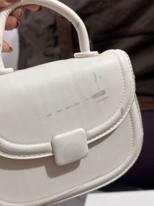 Chic White Top Handle Bag
