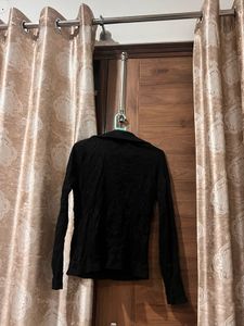 Black Zip Neck Pullover