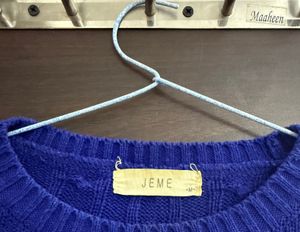 JEME Blue Cable Knit Sweater