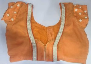 Beautiful Orange Saree Set with Blouse