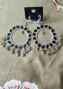 Beautiful Silver Oxidized Black Colour Earings...