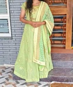 Light Green Embroidered Kurta Set