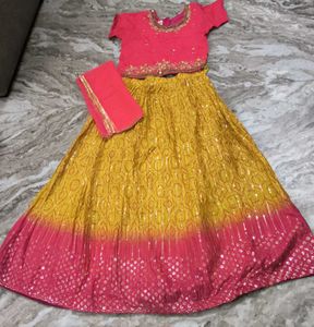 Girls' Ethnic Lehenga Choli Set