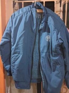 Men's Blue Fleece Lined Jacket