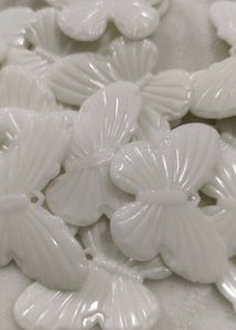 50 Pis Butterfly Charm White Colour
