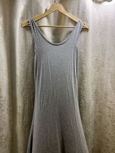 Grey Sleeveless Maxi Dress
