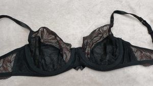 Sheer Floral Lace Bra 36B