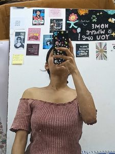 Chic Ribbed Off-Shoulder Top