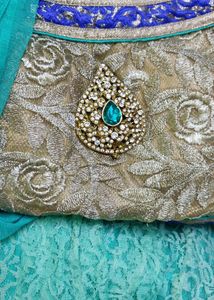 One time worn, very good condition floor length anarkali...