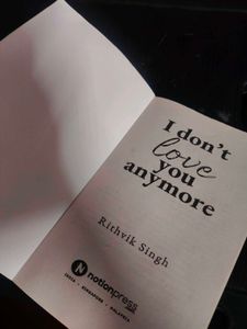 I Don't Love You Anymore Book