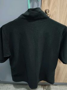 Classic Black Collared Top