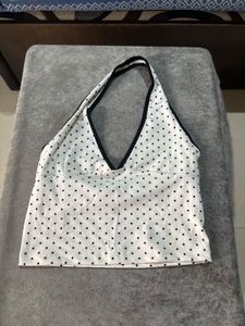 Polka Dot Halter Neck Top