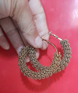 Beautiful Oxidized Gold Big Hoops
