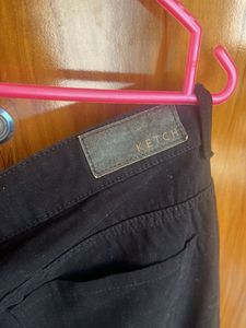 ketch Black cotton trouser-34