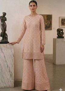 Elegant Pink Embroidered Kurta Set