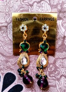 Green &amp; Purple Traditional Jewellery Set
