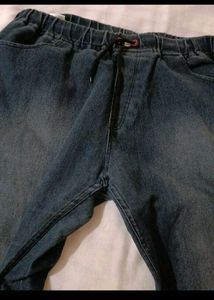 Blue Denim Cargo Pants