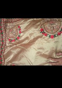 Embroidered Silk Saree with Blouse