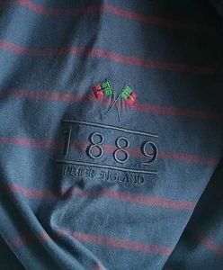 Peter England Navy Striped Shirt