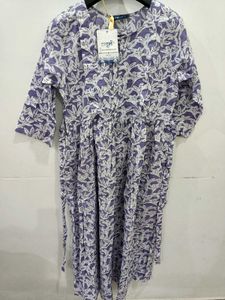 Elegant Floral Print Maternity Dress