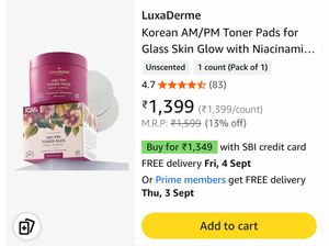 Luxaderme AM/PM Toner Pads