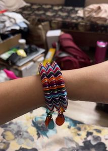 Colorful Beaded Bracelet with Charms