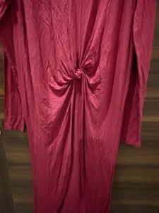 Chic Coral Long Sleeve Twist top