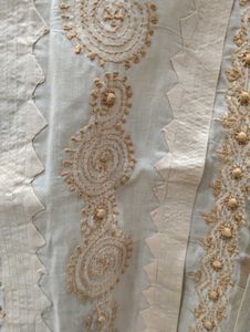 Brown chikankari kurta