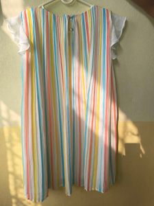 Tommy Hilfiger Striped Pleated Dress