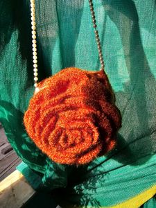 Unique Rose Crochet Clutch Bag