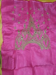 Designer saree with stitched blouse