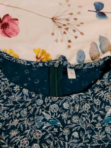 Flowy Floral Bird Print Maxi Dress