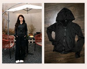 Sun Protection Black Lightweight Zip-Up Hoodie