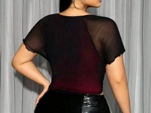 Sheer Sleeve Ruched Top