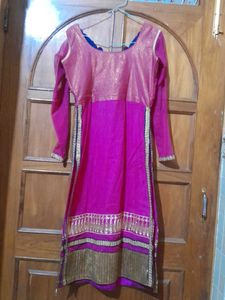 Designer Pink Kurta Set with Dupatta