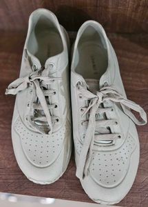 Light Grey Lace-Up Sneakers