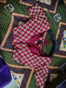 Maroon &amp; Beige khadi Navratri Choli Set