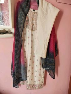 Elegant Sequined Kurta Set with Dupatta